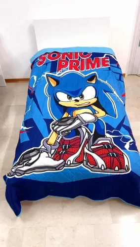 Sonic Prime Copriletto Trapuntato 150x250 cm Letto Singolo Trapunta Estiva - Vídeo 1 de 1