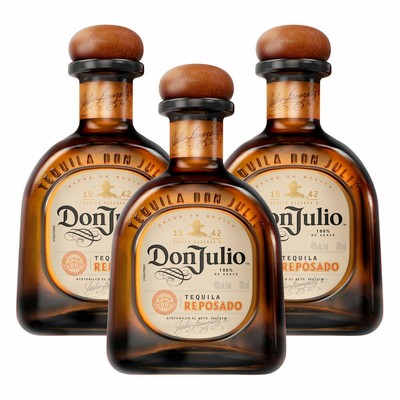 Don Julio Reposado Tequila 3er Set, Spirituose, Flasche, Alkohol, 38 %, 3x700 ml