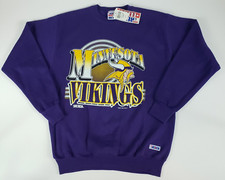NWT VTG 1993 Minnesota Vikings Sweatshirt M NFL Crew Neck Trench Sportswear  