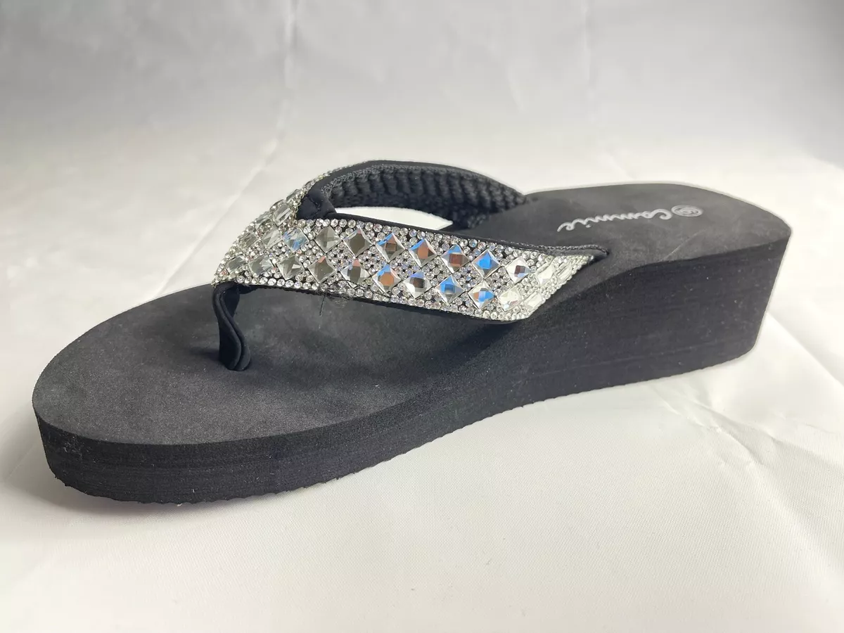 Women Wedge EVA Platform jewelry. Flip Flops Sandals Shoes on