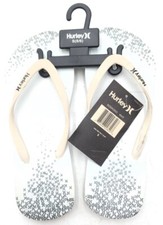 Hurley Flip Flop/Thongs/Sandals "One And Only Dust" Sz Small / S White