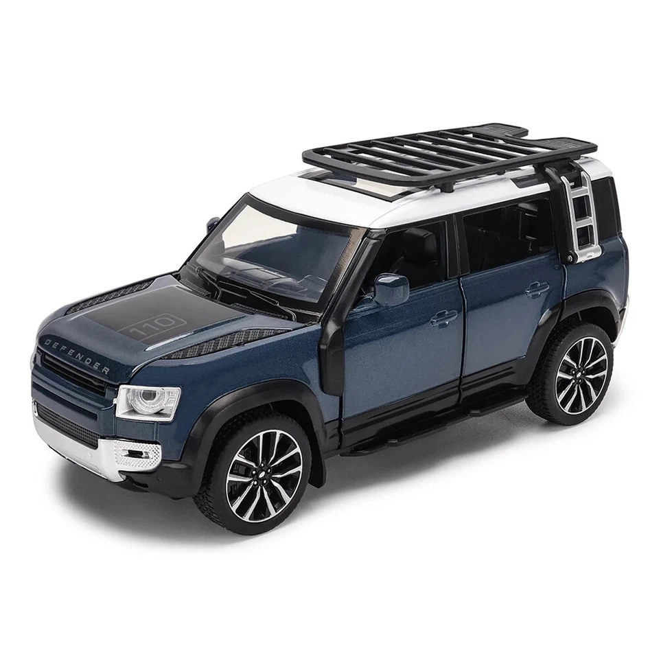 1: 32 Land Rover Defender 110 alloy car model diecast toy vehicle sound light - Image 2 of 4