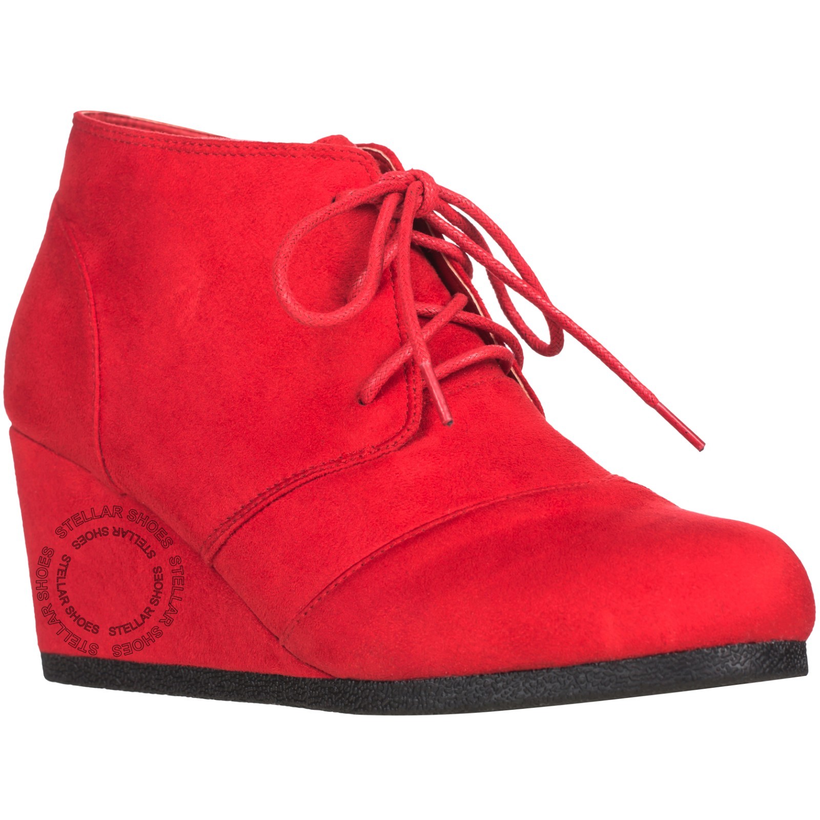 Lace Up Wedge Heel Ankle Boots | eBay