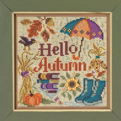 MILL HILL Buttons Beads Kit Counted Cross Stitch HELLO AUTUMN MH14-2323