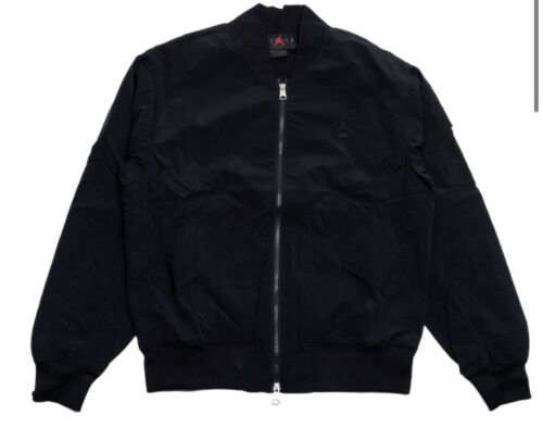 Jordan Renegade Essentials Lightweight Bomber Jacket Mesh Lined Black Mens Sz L