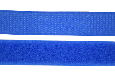 Hook and Loop Tape Light Blue 20-100mm Wide per 1m