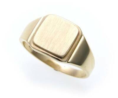 Neu Herren Ring echt Gold 333 Monogrammgravur Gelbgold Qualität