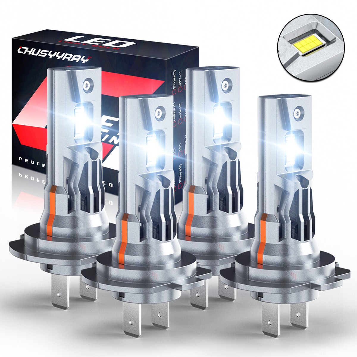 4x LED Headlight Kit Bulbs H7 H7 Hi Low Beam For Hyundai