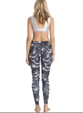 NWT Billabong Surf Capsule Skinny Sea Legs Pants Sz US 4 Black White Palm Print