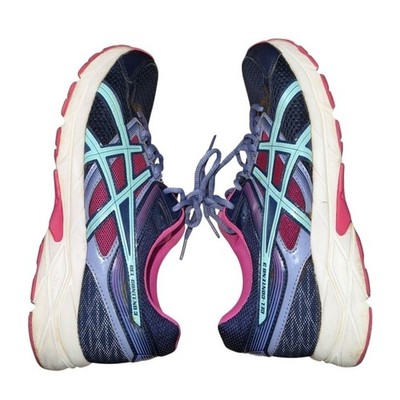 ASICS Gel-Contend 3 Womens 10 Pre-Owned T5F9N Running Shoes Pink/Teal/Navy