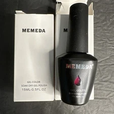 Lot of 2- MEMEDA  Gel Color PINK Glitter Bright PC07Soak Off Gel Polish 15 ML