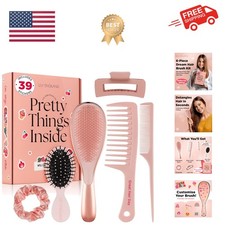 6 Pcs Hair Brush Set with Brush  Combs - Detangling Brush for All Types with...