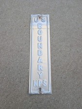 Vintage US National Park Service NPS Boundary Sign embossed Metal Sign #4