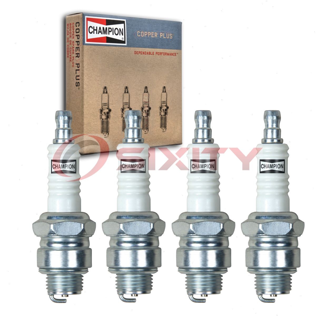 4 pc Champion Copper Plus 841-1 Spark Plugs for J8C 93324 3510 Ignition Wire zr