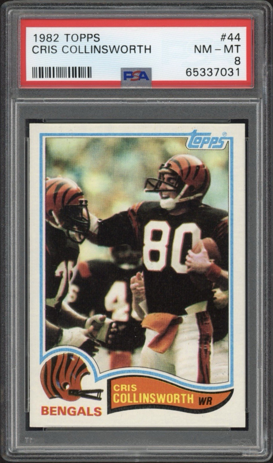 1982 Topps Cris Collinsworth Rookie RC #44 PSA 8 NM-MT Cincinnati Bengals