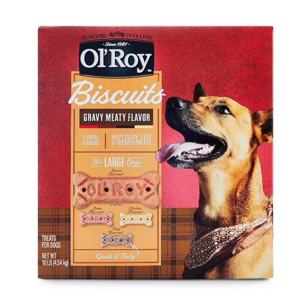 Large Breed Dog Biscuits with Assorted Flavors, Dry Dog Food