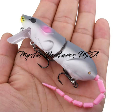 bass rat lure Multi Jointed Topwater Rat Mouse Fishing Lure Bass Lunker Lure Pike Wake  Bait