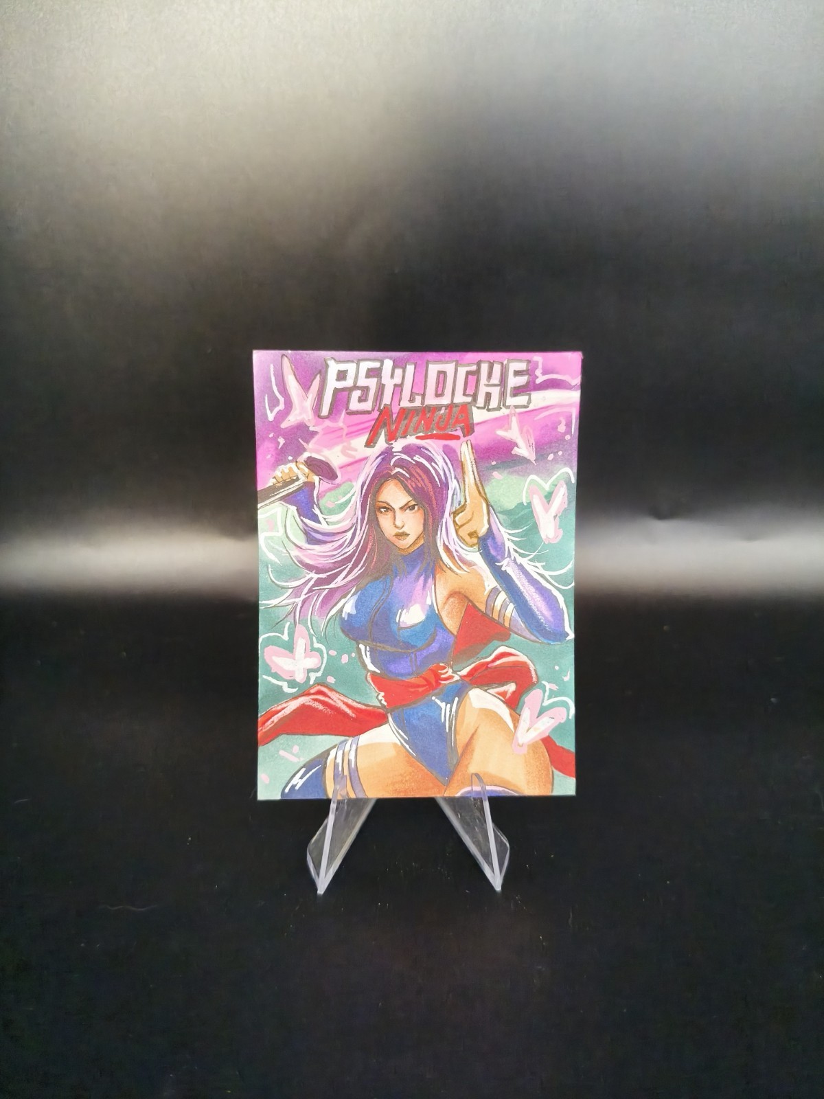 Collectibles Marvel Psylocke Hand drawn artist's signature Sketch Card 1/1