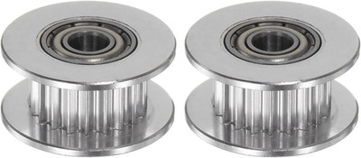 HARFINGTON 2Pcs 2GT Idler Pulley 20 Teeth 4Mm Bore 18Mm Dia. Aluminum Timing Bel