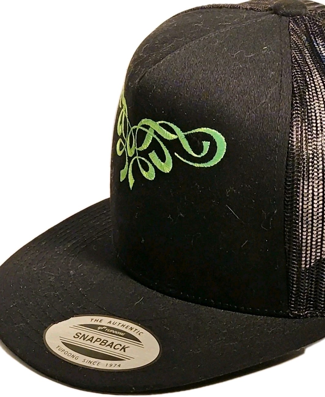 Carhartt Tate 4 Panel Black Snapback Work Trucker Hat Cottagecore Y2K Boho 3D-image