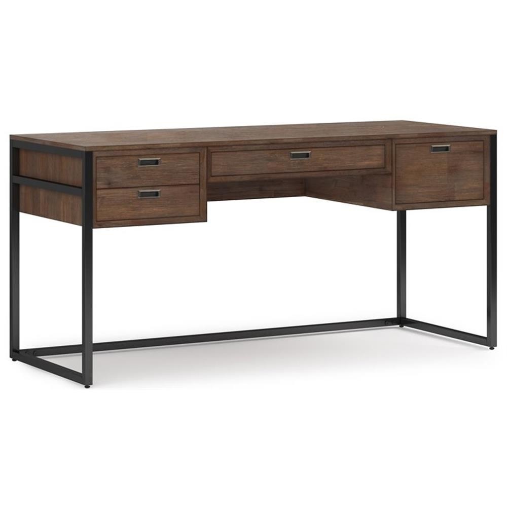 Simpli Home Richmond ACACIA WOOD Modern Industrial 60" Desk in Rustic Natural...