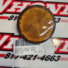 FRONT REFLEX REFLECTOR AMBER 33741-449-000 1982 GOLDWING GL1100A