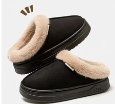Women's Warm Plush Winter Slippers Anti-Slip Thick Sole Indoor Outdoor Shoes