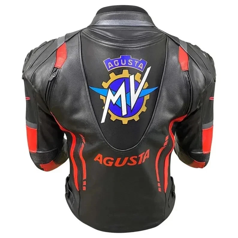 MV Agusta Racing Motorbike Leather Jacket New MV Agusta Motorcycle Biker Jacket - Image 4 of 4