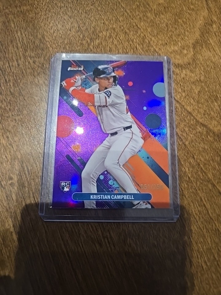 2025 Topps Finest - Common Kristian Campbell #98 Purple Refractor /250 (RC)