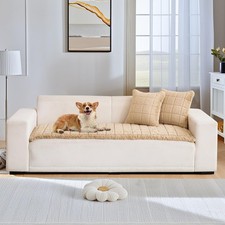 WTHAVEN Couch Cover for Dogs Non Slip Fuzzy Pet Sofa Cover Washable