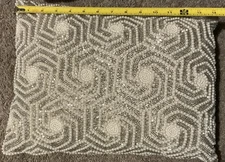 Artistic Accents Beaded White Silver Accent Decorative Couch Bed Pillow