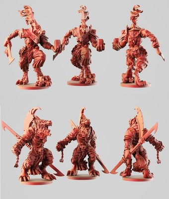 Cross Lances - Devourer Helden Fan Sculpts (Frostgrave/ Saga/ Rangers/ OPR)