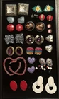 Vintage Costume Jewelry Lot Chunky Bold 80s Earrings Colorful Pop Retro Bold 2