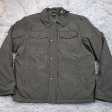 Mack Russo Jacket Mens L Green Range Coat Pockets Zip Up Softshell Preppy New