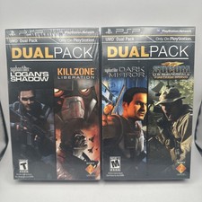 Syphon Filter Dark Mirror Logans Shadow Killzone Socom PSP Dual Pack Bundle LOT
