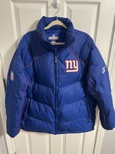 New York Giants Reebok vintage Puffer Jacket Says M /L in excellent condition