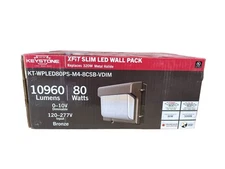 Keystone XFit Slim LED Wall Pack KT-WPLED80PS-M4-8CSB-VDIM 10960 Lumen Dusk-Dawn