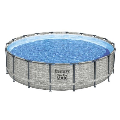 Frame Pool Ersatzpool ohne Zubehör Stahlrahmen Poolfolie Cremegrau Ø549x122cm