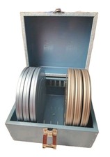 Vtg 8mm Super 8 Movie Reels Lot 6 Cans Scherer Bruce Korvette Storage Box Films