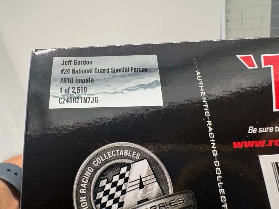 ДЖЕФФ ГОРДОН 2010 ДЕЙСТВИЕ #24 СПЕЦНАЗ НАЦИОНАЛЬНОЙ ГВАРДИИ CHEVY /2,519 СДЕЛАНО РЕДКАЯ - Изображение 3 из 4