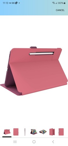 Speck Balance Folio Series Case for Samsung Galaxy Tab S7+ (Plus) - Pink/Purple - Picture 3 of 5
