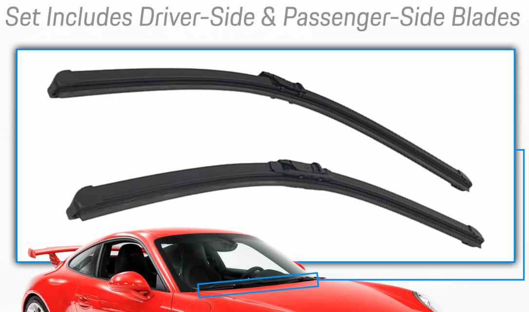 Porsche 911 GT3 2014-2016 Front Wiper blades Set