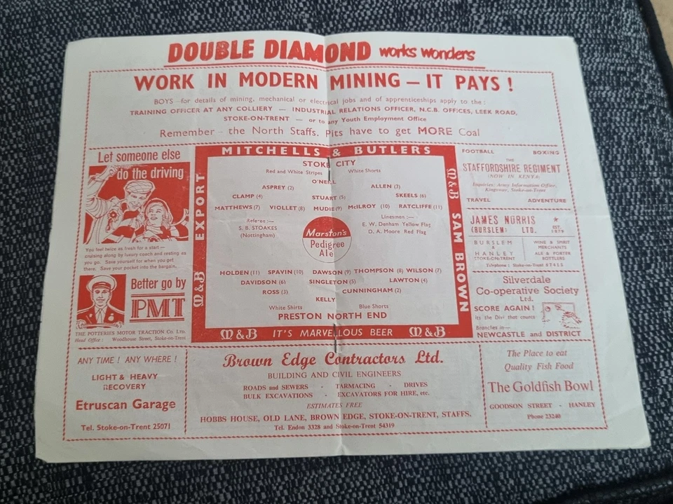 Stoke City v Preston North End 30th March 1963 Programme - Image 2 of 3