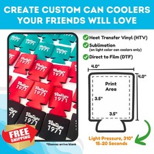 TahoeBay 100pk Blank Beer Can Cooler Sleeves Sublimation Foam Charcoal