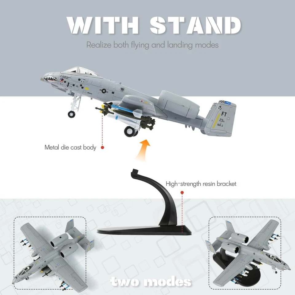 Modellino aereo militare kit in metallo pressofuso, per adulti - Immagine 3 di 4