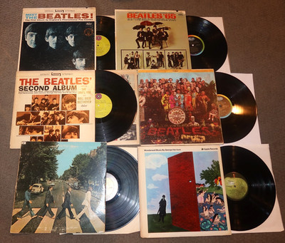 Beatles BARGAIN Vinyl Job LOT ~w George Harrison- Vintage Capitol LP (read)