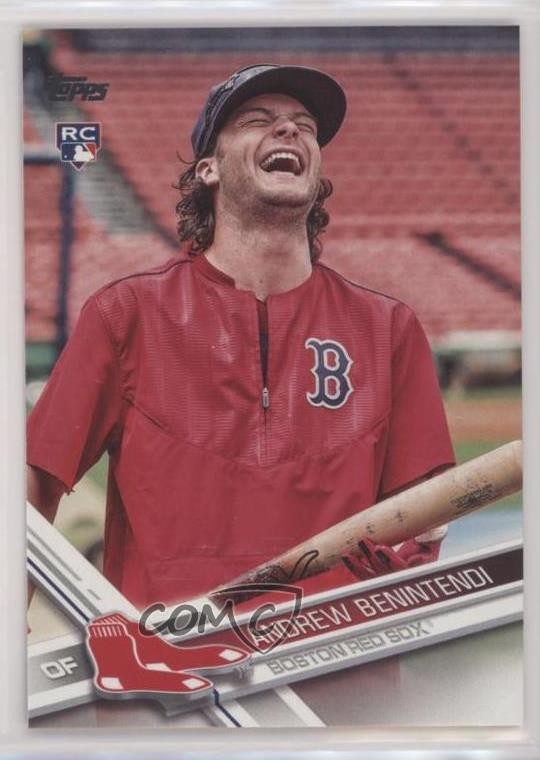 2017 Topps Update Image Variation SP (Laughing) Andrew Benintendi Rookie RC 13nm