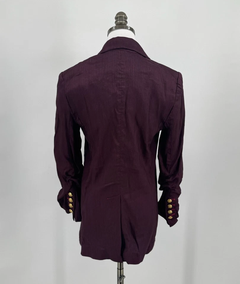 Veronica Beard Womens Purple Linen Blend Dickey Blazer Jacket Sz 8 - Image 4 of 4