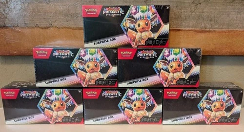 Pokemon TCG Prismatic Evolutions SV 8.5 Surprise Box - Lot Of 6
