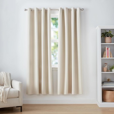 Amazon Basics Room Darkening 52''W x 84''L (Pack of 1), Beige 